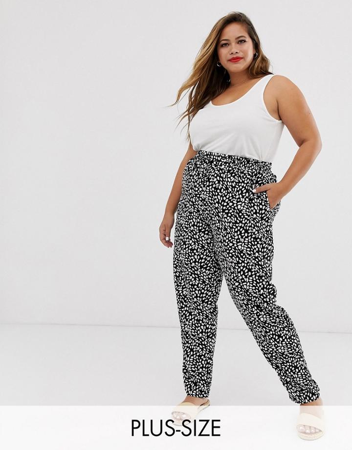 New Look Curve Spot Jogger In Black Pattern - Black