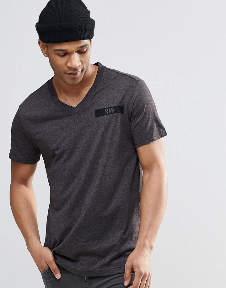 G-star V Neck T-shirt - Black