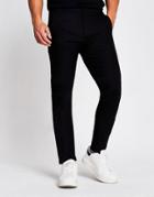 River Island Sweatpants With Nylon Panel-black