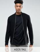 Asos Tall Mesh Track Top - Black
