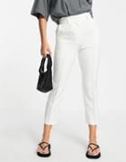 Asos Design Tailored Smart Mix & Match Cigarette Suit Pants In Ivory-white