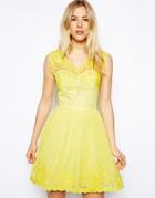 Asos Gothic Prom Dress - Lemon