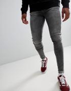 Dr Denim Leroy Super Skinny Jeans In Boulder Gray - Gray
