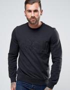 Crosshatch Logo Sweatshirt - Black