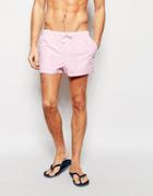 Asos Super Short Length Swim Shorts In Pastel Pink - Pastel Pink