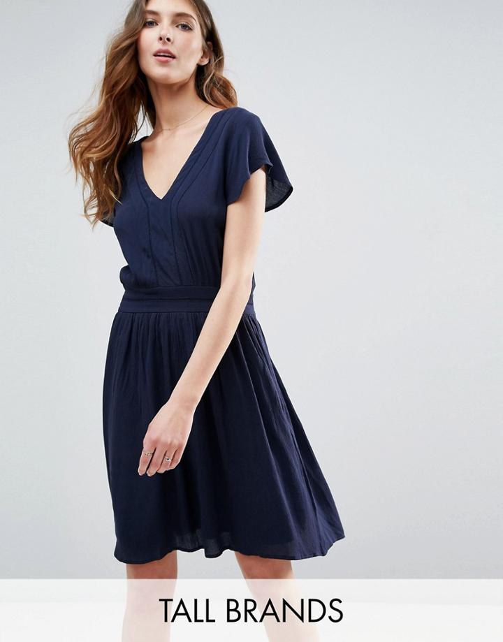Vero Moda Tall Short Sleeve Skater Dress - Navy