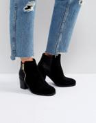 Carvela Heeled Side Zip Up Boot - Black