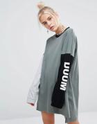 The Ragged Priest Doom And Gloom Long Sleeve Raglan Dress - Multi
