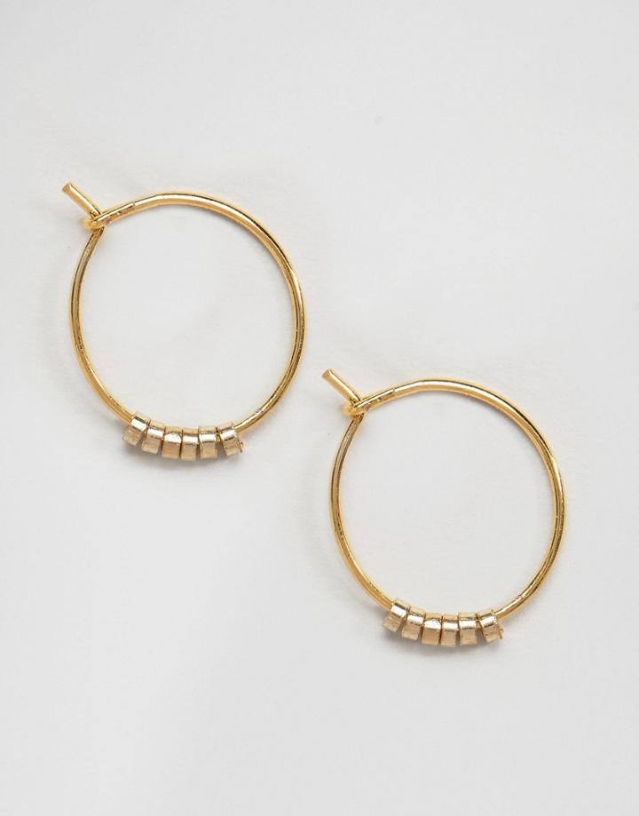 Pieces Peru Hoop Earrings - Gold