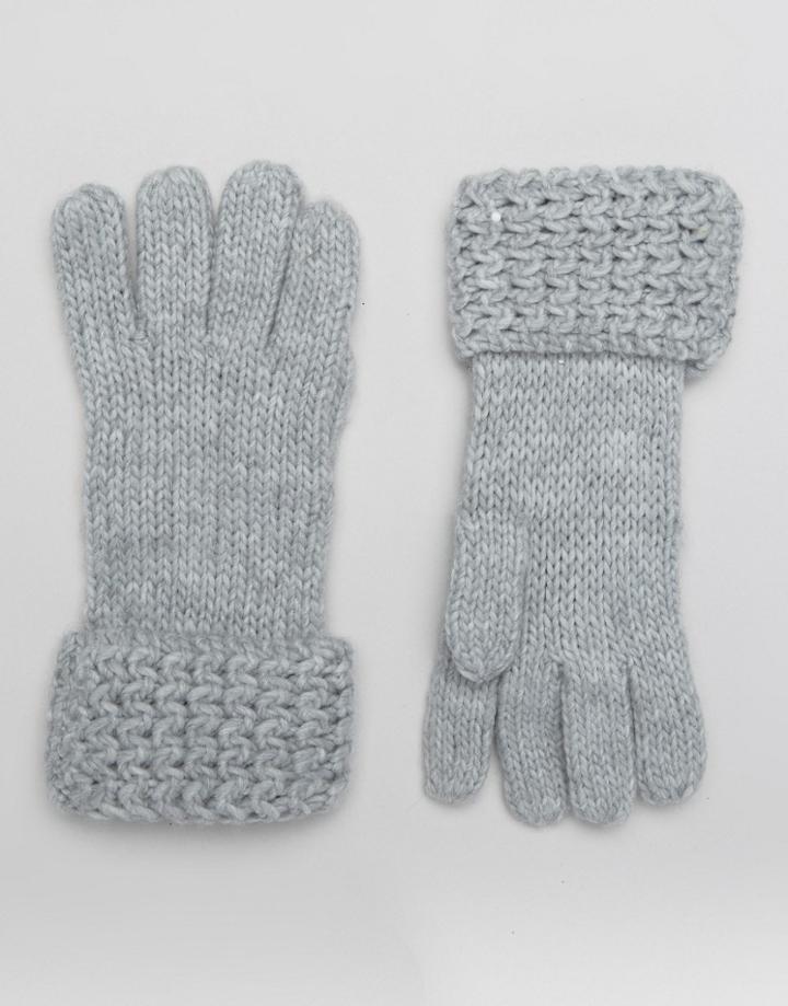 Boardmans Knitted Gloves - Gray