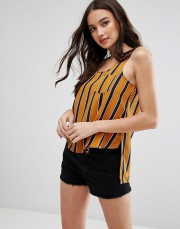 Influence Stripe Tank - Yellow