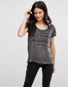 Blend She Ricky Printed T-shirt - Gray