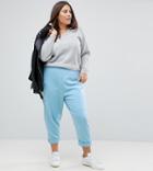 Asos Curve 80s Jogger With Roller Hem - Blue