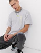 Nothing Is Sacred Gold Foil Print T-shirt In Gray