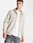 Soul Star Full Zip Hoodie In Stone-neutral