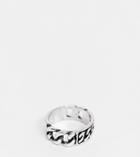 Reclaimed Vintage Inspired Chain Ring In Burnished Silver