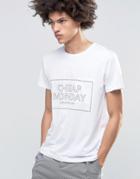 Cheap Monday Standard T-shirt Thin Box Logo Pocket - White