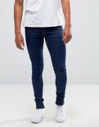 Asos Extreme Super Skinny Jeans In Raw Blue - Blue