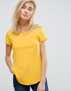 Tommy Jeans Embroidered Logo T-shirt - Yellow