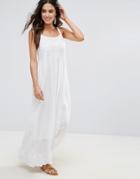 Anmol Embroidered Maxi Beach Dress - White