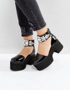 Asos Opia Embellished Heeled Shoes - Black