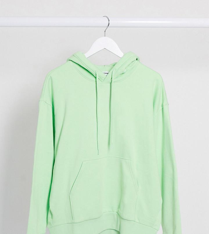 Weekday Alisa Organic Cotton Blend Oversized Hoodie In Light Green