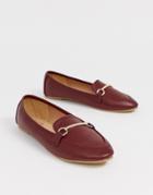 Raid Viera Oxblood Snaffle Detail Flat Shoes - Red