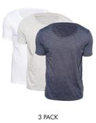Asos T-shirt With Scoop Neck 3 Pack Save 17%