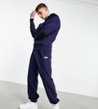 The North Face Oversized Essential Sweatpants In Navy Exclusive At Asos