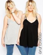 Asos Curve The Ultimate Cami 2 Pack Save 10%