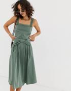 Vero Moda Midi Pinafore Dress - Green