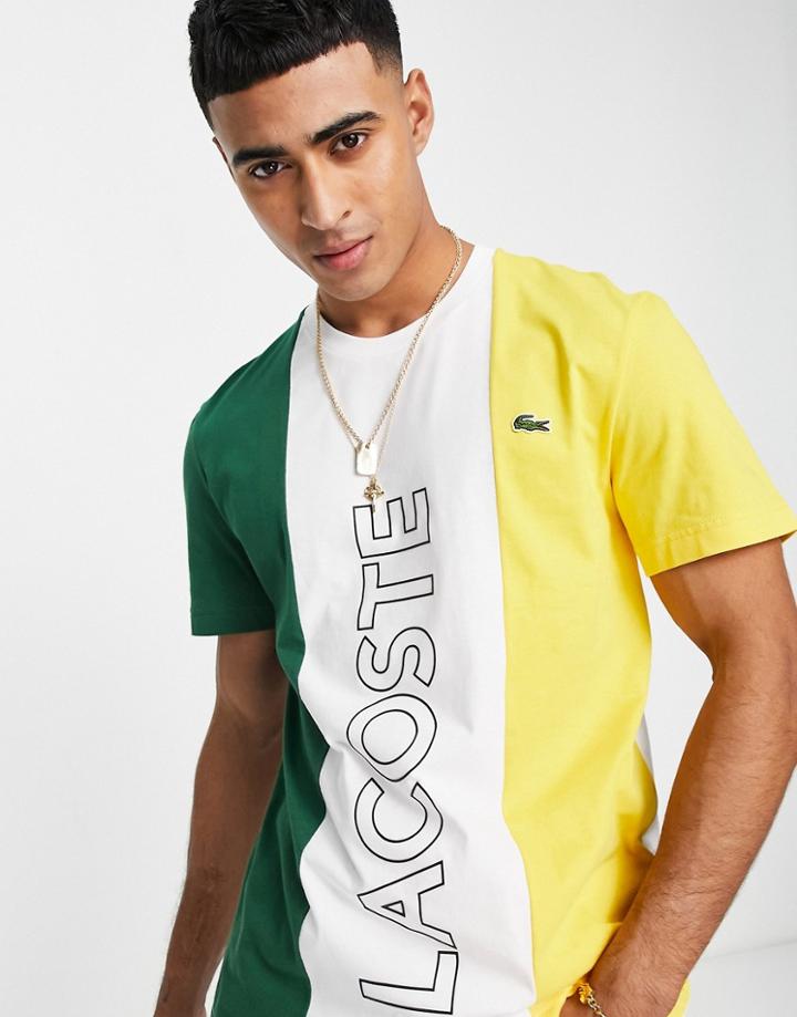Lacoste Color Block T-shirt In Multi