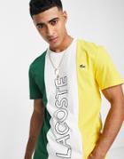 Lacoste Color Block T-shirt In Multi