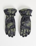 Asos 4505 Ski Camo Printed Gloves-multi