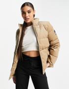 Jack Wolfskin Nature Corduroy Puffer Jacket In Beige-neutral