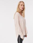 Vero Moda Wool Mix Sweater With V Neck In Pink