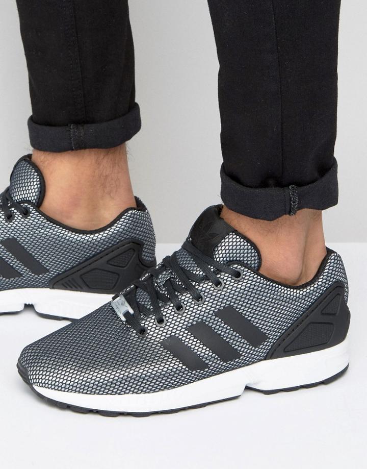Adidas Originals Zx Flux Sneakers In Silver - Silver