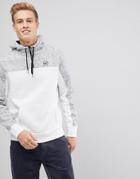 Hollister Athletic Icon Logo Hoodie Cut & Sew In White/gray - White