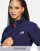 The North Face 1/4 Zip Fleece In Navy Exclusive At Asos