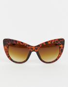 Svnx Cat Eye Sunglasses In Tort - Brown