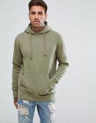 Pull & Bear Hoodie In Khaki - Green