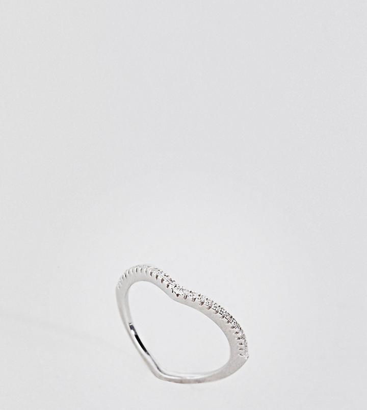 Kingsley Ryan Sterling Silver Rhinestone Arrow Ring - Silver