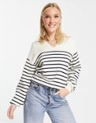& Other Stories Stripe Knitted Sweater In White