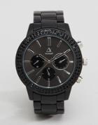 Asos Bracelet Watch With Black Crystals - Black