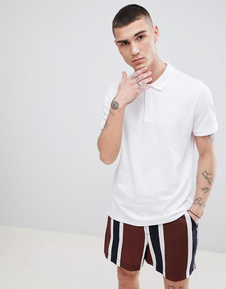 Mango Man Polo Shirt In White - White