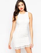 Sistaglam Amber Crochet Mini Dress - White