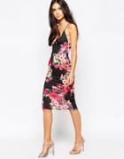 Club L Cami Midi Dress In Floral - Multi