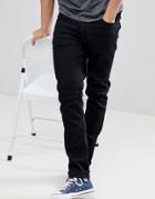 Nudie Jeans Co Lean Dean Slim Tapered Fit Jeans In Ever Black