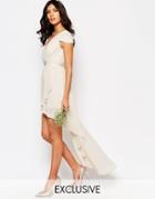 Tfnc Wedding High Low Cold Shoulder Dress - Moonbeam