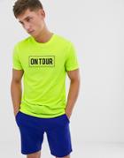 Brave Soul Slogan Neon T-shirt - Yellow